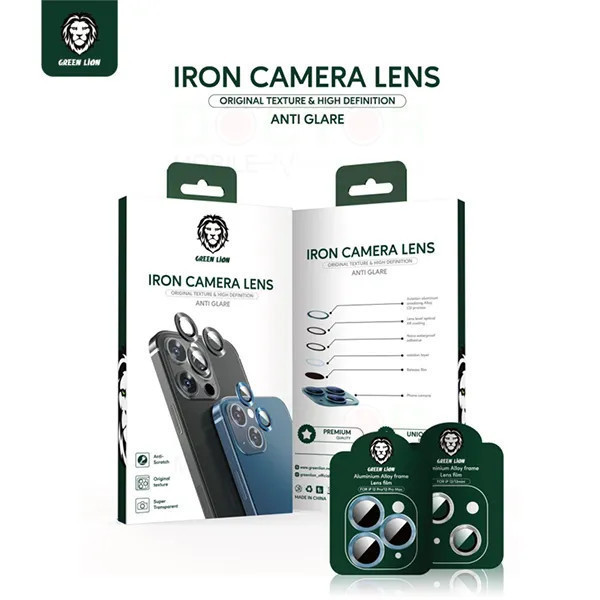 Green Lion Green Lion Camera Lens Anti Glare, iPhone 14/14Plus,Silver| GNCLENS14MSL - Phones & Wearables - Lebanon