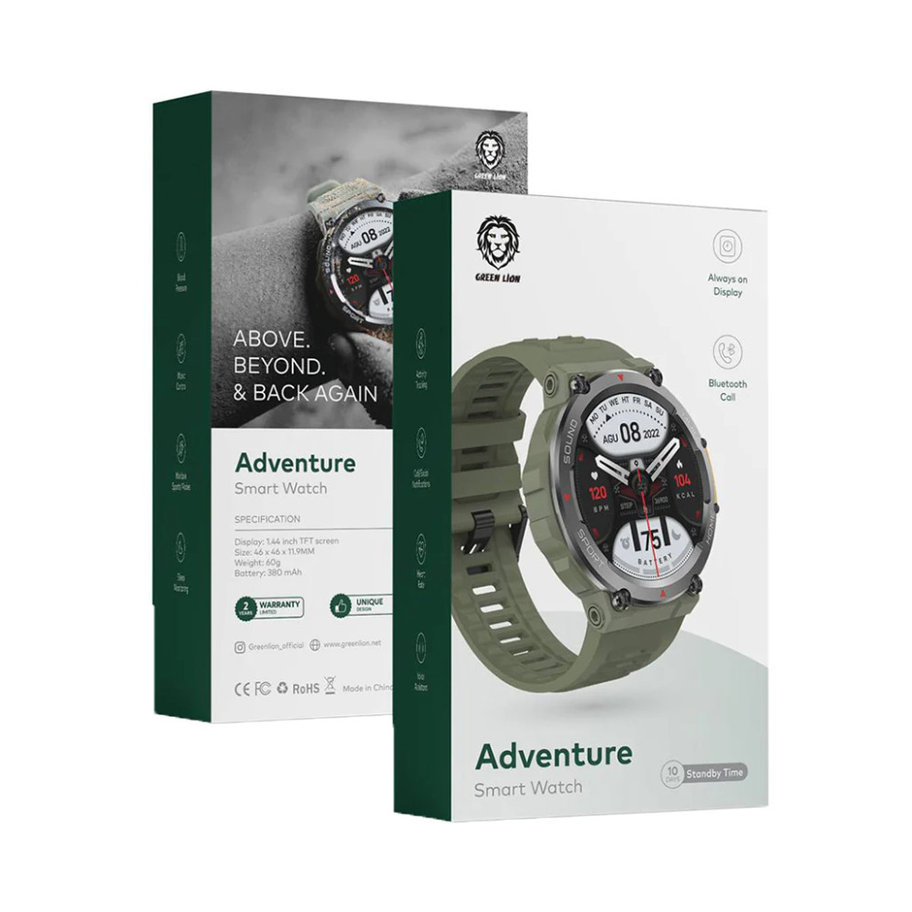 Green Lion Green Lion Smart Watch GNADSW ,Green| GNADSWGN - Phones & Wearables - Lebanon