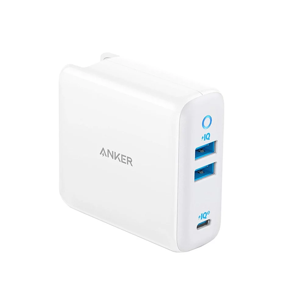 Anker Anker Powerport III 65W 3-Ports Charger, White | A2033H21 - Phones & Wearables - Lebanon