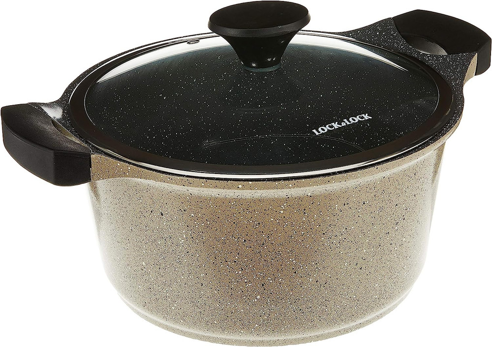 Lock n Lock CookPlus Marble Stone 24cm Deep Cassrole | LCA6244D
