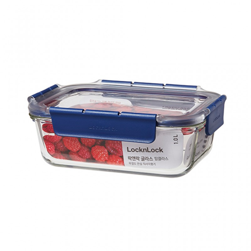 LocknLock LocknLock Topclass Leak Proof Heat Resistant Glass 1L Food Storage Container | LBG445 - Home & Kitchen - Lebanon
