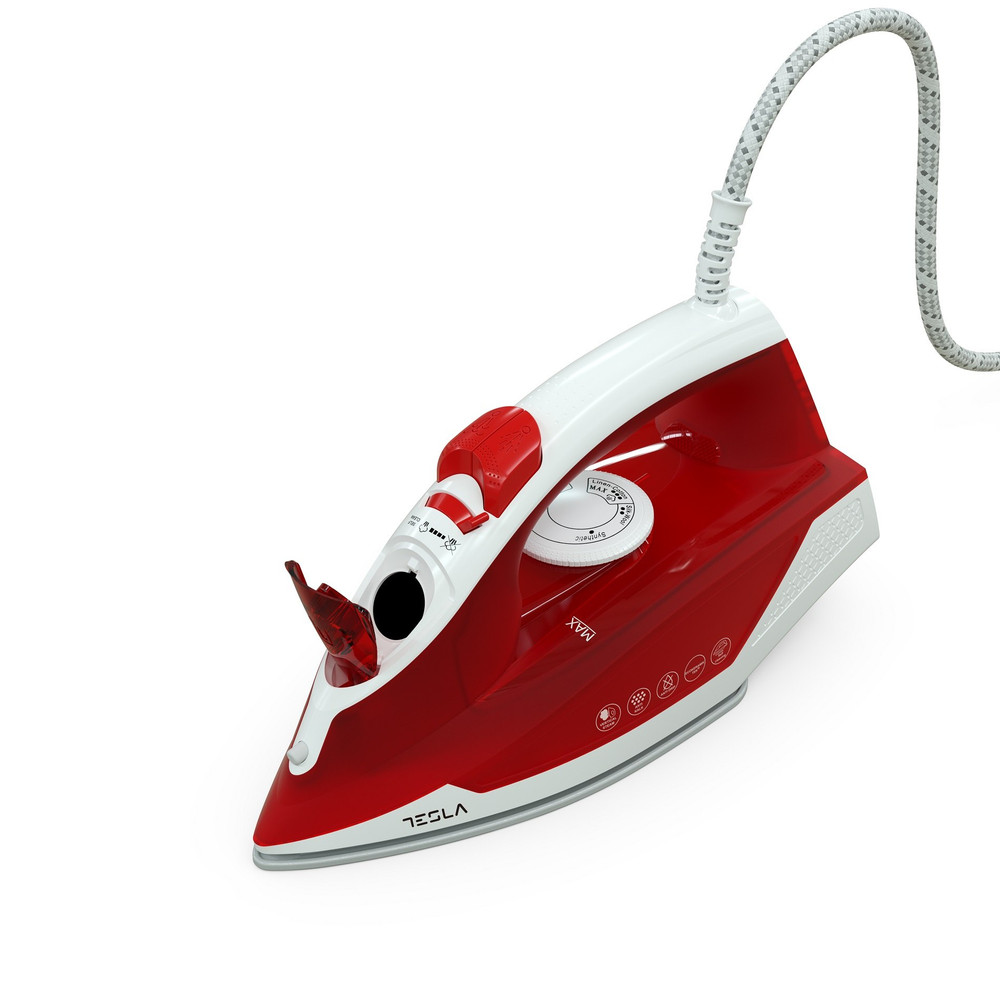 Tesla Tesla Iron Ceramic Soleplate 220-240V, 50/60Hz, 2200W |IR200R - Home & Kitchen - Lebanon