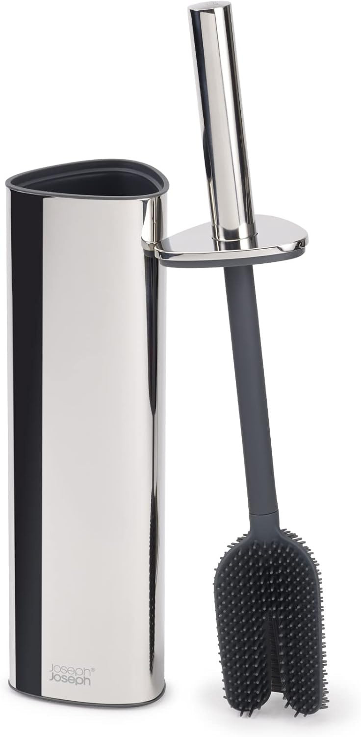 Joseph Joseph Joseph Joseph Flex 360 Luxe Advanced Toilet Brush with Stainless-Steel Finish | 70583 - Home & Kitchen - Lebanon