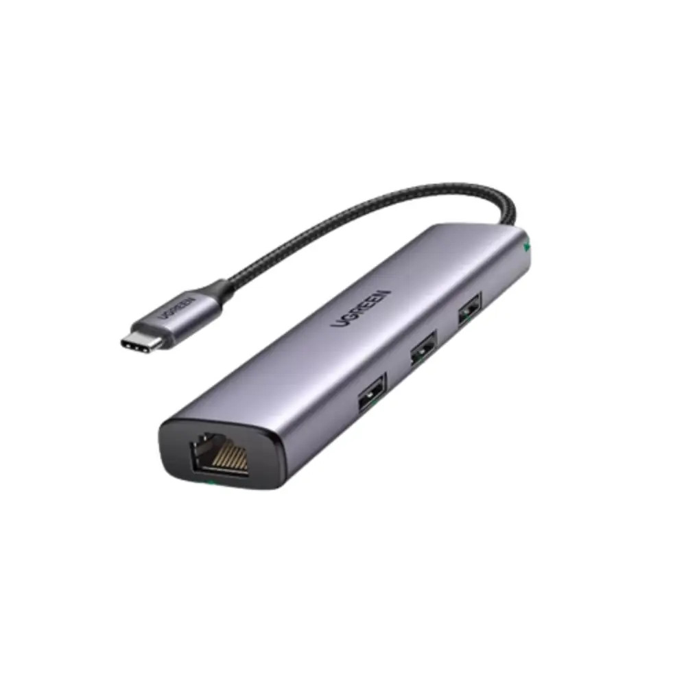 UGREEN UGREEN USB-C TO 3x USB 3.0 HUB+ Ethernet Adapter RJ45 (1000M) Ethernet Adapter | 60600 - Networking - Lebanon