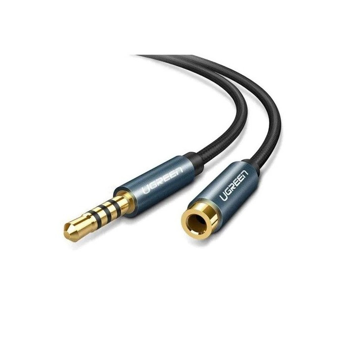UGREEN UGREEN 3.5mm Male to Female Extension Audio Cable - Nylon Braided,1.5M Black | 40674 - Computers & Tech - Lebanon