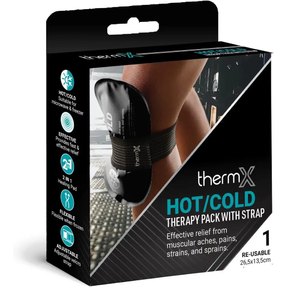 thermX ThermX Hot/cold Pack Reusable Black With Suppport Strap - 26.3 X 15.5cm | MX79301 - Beauty & Personal Care - Lebanon