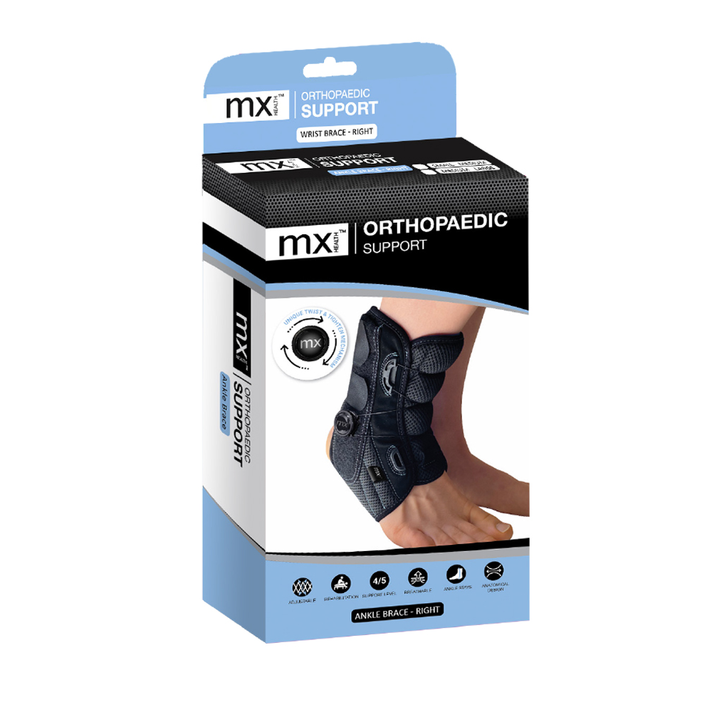 Medinox MX Orthopaedic Adjustable Right Ankle Brace | MX77051 - Beauty & Personal Care - Lebanon