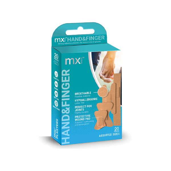 Medinox MX 20PCS Hand and Finger Assorted Plasters | MX76109 - Beauty & Personal Care - Lebanon