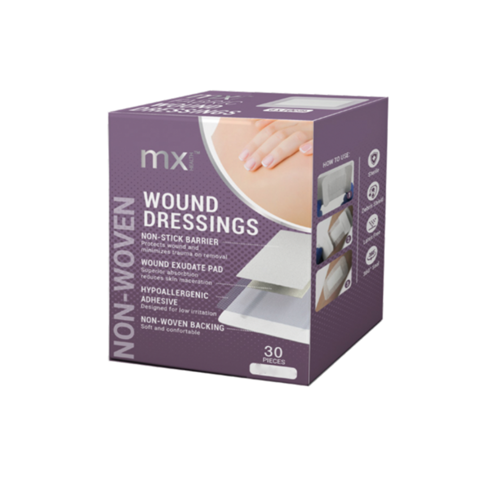 Medinox MX 30PCS Fabric Wound Dressing - 6x10CM | MX79278 - Beauty & Personal Care - Lebanon