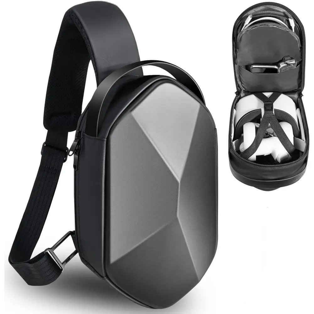 Sarlar Fashion Hard Travel Case for Oculus Meta Quest 2/Meta Quest Pro, Expandable Capacity Compatible with Kiwi Design/BOBOVR All Elite Strap and Accessories, Crossbody Sling Backpack - Gaming - Lebanon
