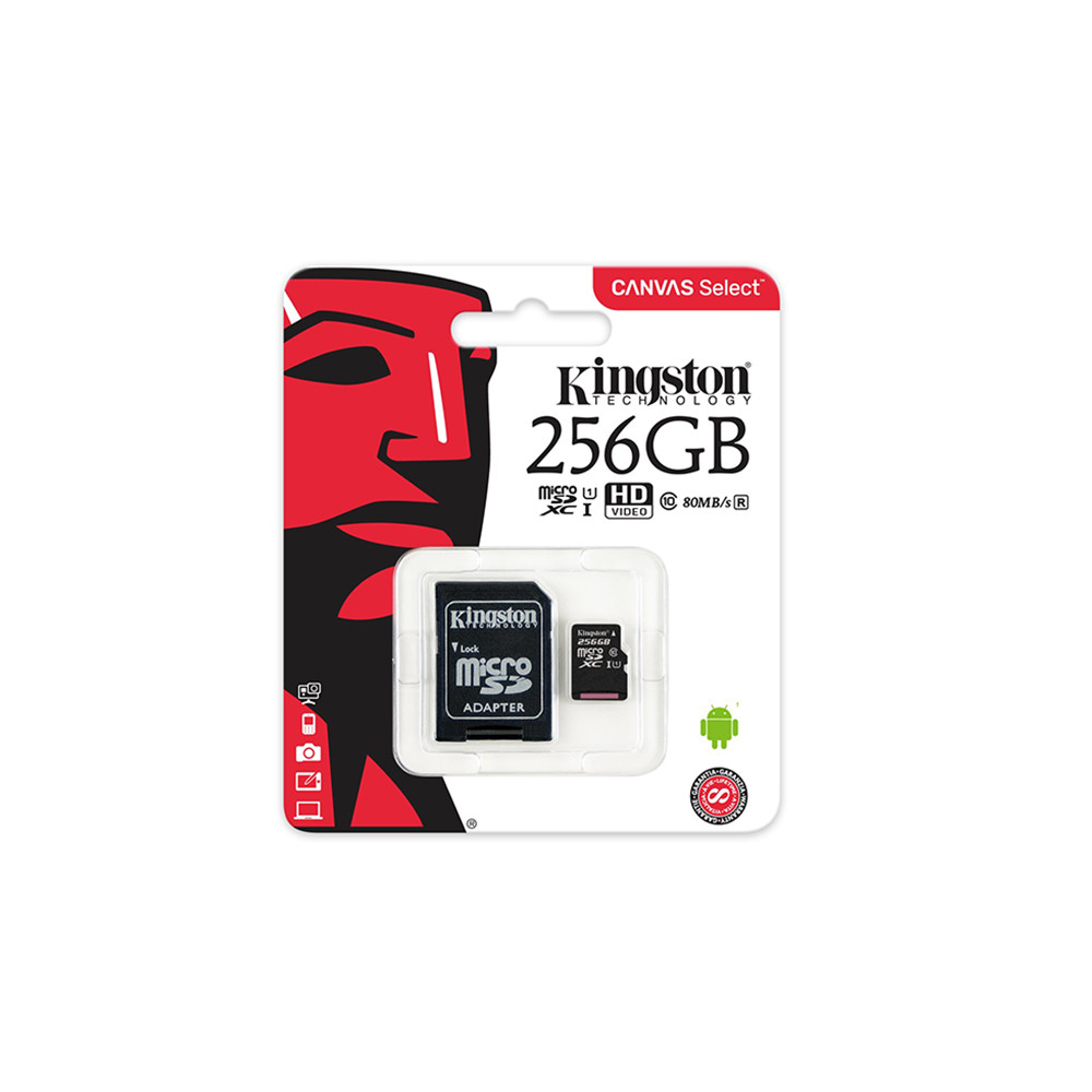 Kingston Kingston 256GB Canvas Select Plus UHS-I microSDXC Memory Card - Computers & Tech - Lebanon