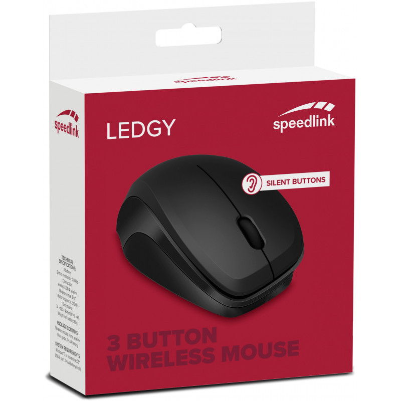 undefined Speedlink wireless mouse Ledgy Silent, black (SL-630015-BKBK ) - Computers & Tech - Lebanon