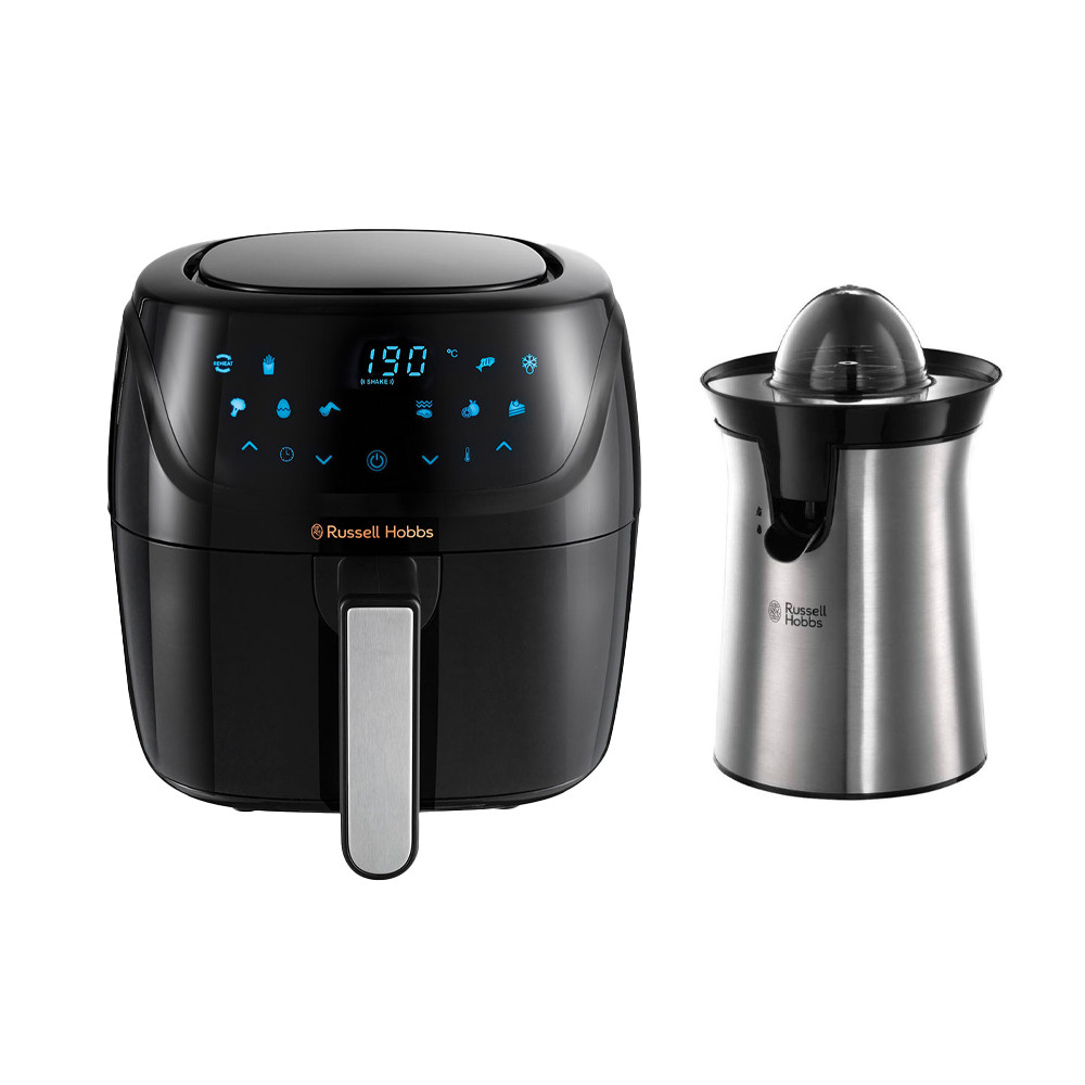 Russell Hobbs Russell Hobbs Satisfry Air Fryer – 4 Litre Medium + FREE Classic Citrus Press | 27160-56 + 22760-56 - Home & Kitchen - Lebanon