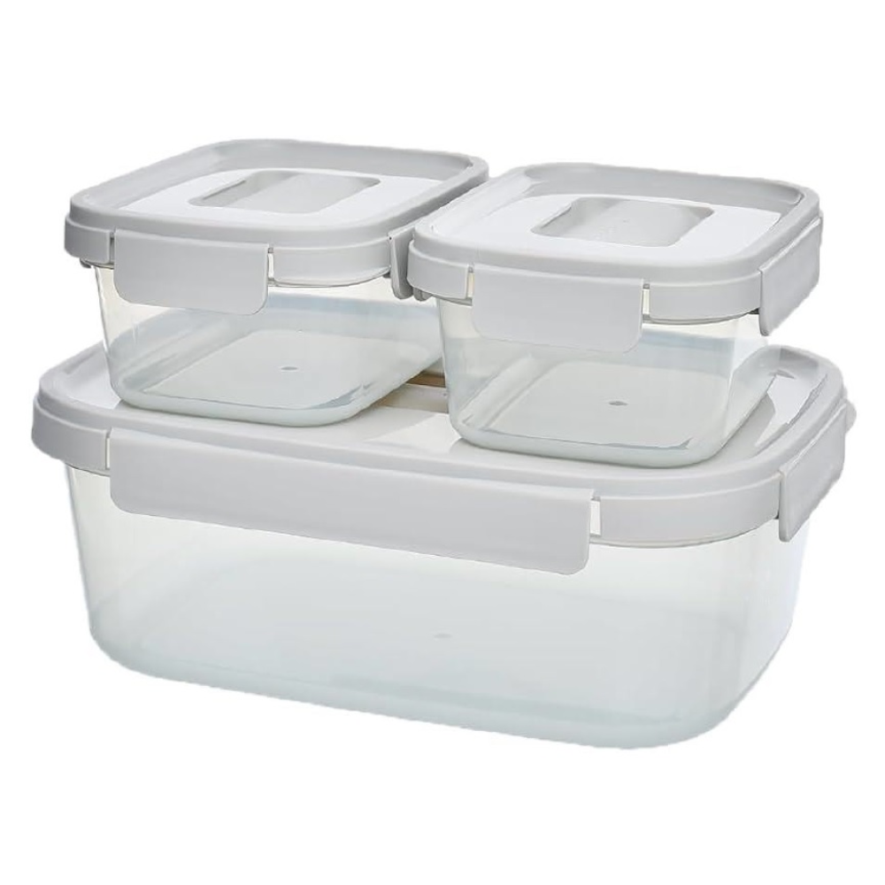 LocknLock LocknLock Nestopia 3-Piece Set: 2 × 500ml (LTN320) + 1 × 2.7L (LTN350) | LLTN350S3 - Home & Kitchen - Lebanon
