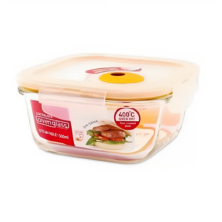 LocknLock LocknLock 500ML Steam Hole Glass Container | LLG214T - Home & Kitchen - Lebanon