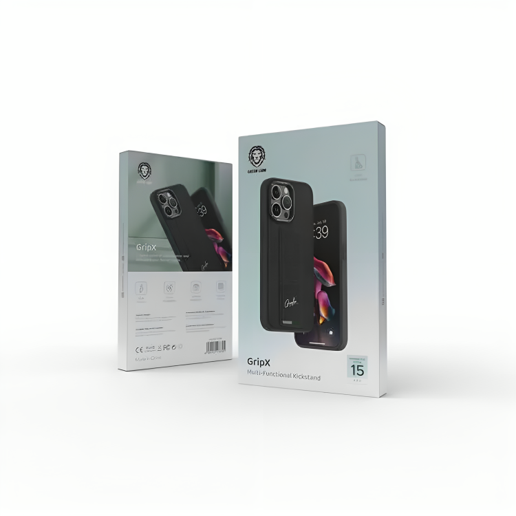 Green Lion Green Lion GripX Case with Kickstand for iPhone 15 Pro - Black | GNGIPXE15PBK - Phones & Wearables - Lebanon