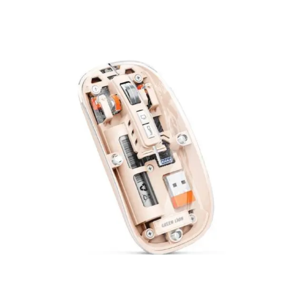 Green Lion 1600DPI Transparent Mouse 2 - Pink | GNTRAMOUS2PK