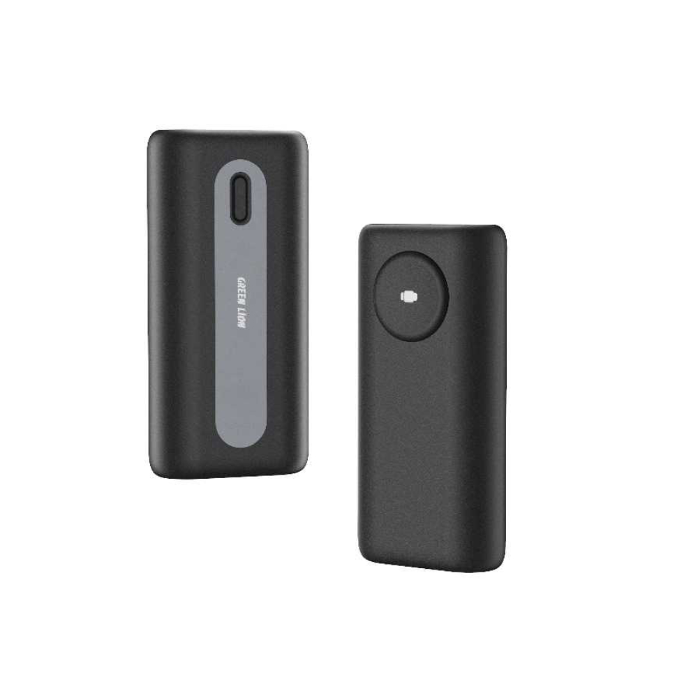 Green Lion 2 in 1 Power Bank 10000mAh with Wireless Watch Charger 2.5W - Black | GN2N1OPB10KBK