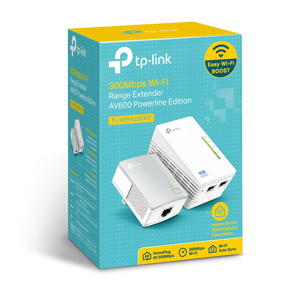 TP-Link TP-Link AV600 TL-WPA4220KIT 2-Port Powerline Adapter WiFi Starter Kit, Range Extender, Broadband/WiFi Extender, WiFi Booster/Hotspot, No Configuration Required - Networking - Lebanon