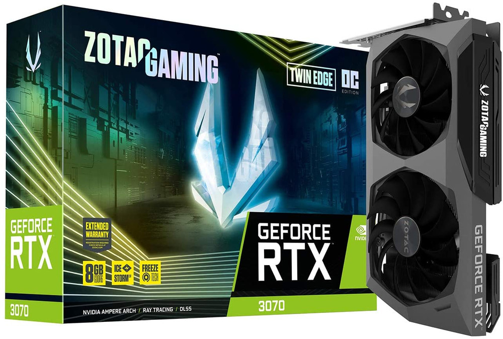 Zotac ZOTAC Gaming GeForce RTX 3070 Twin Edge OC 8GB GDDR6 256-bit 14 Gbps PCIE 4.0 Gaming Graphics Card, IceStorm 2.0 Advanced Cooling, White LED Logo Lighting, - Computers & Tech - Lebanon