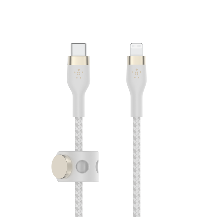 Belkin Belkin Boost charge  Pro Flex Braided USB Type C to Lightning Cable -3M,White| CAA011bt3MWH - Computers & Tech - Lebanon