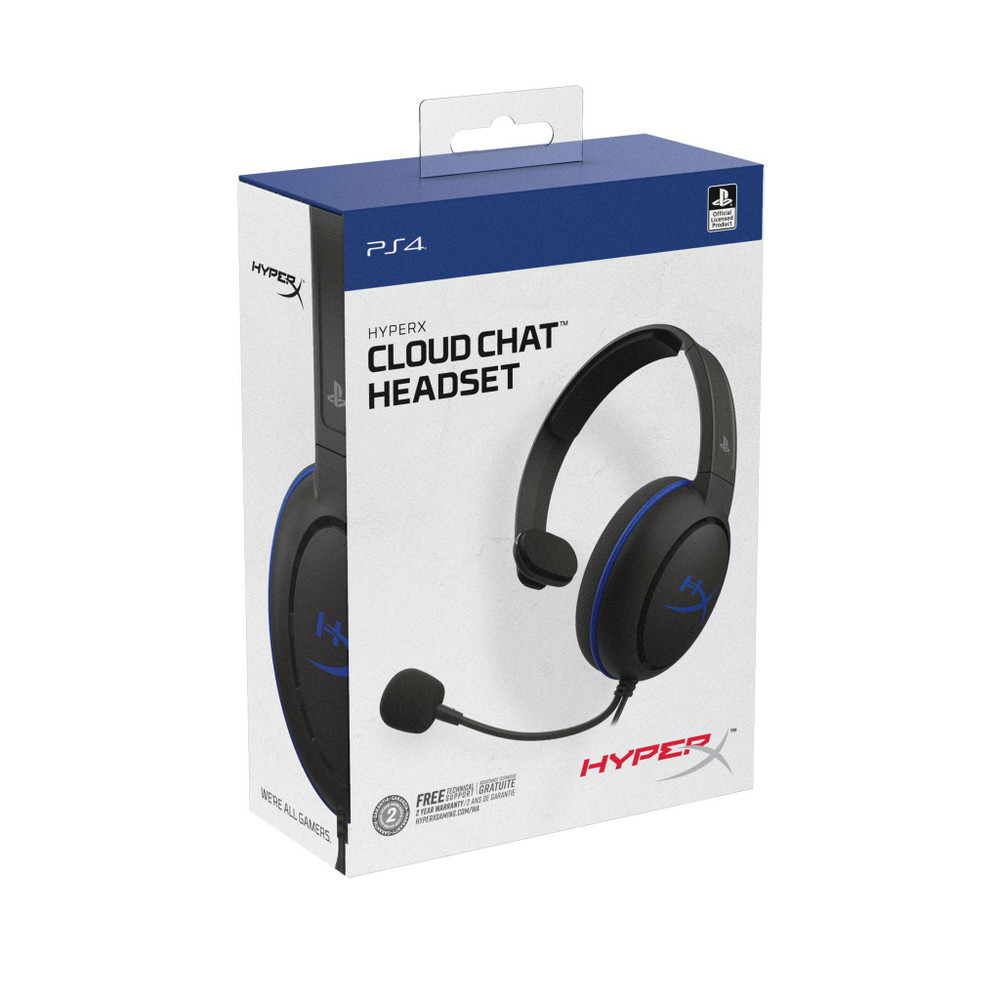 HyperX HyperX Cloud Chat Headset – Official Playstation Licensed for PS4, Clear Voice Chat, 40mm Driver, Noise-Cancellation Microphone, Pop Filter, in-Line Audio Controls, Lightweight, Reversible - Gaming - Lebanon