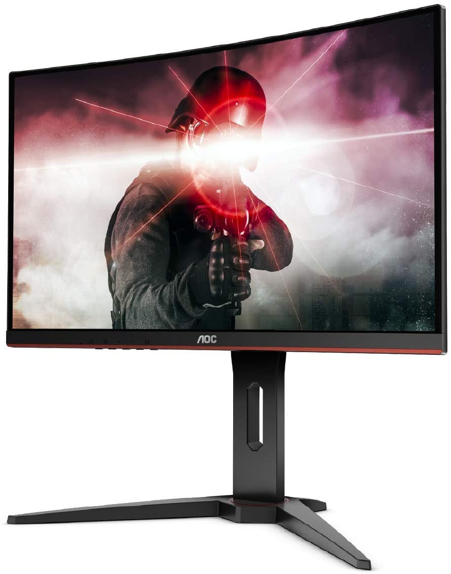 AOC AOC C24G1 24" Curved Frameless Gaming Monitor, FHD 1080p, 1500R VA panel, 1ms 144Hz, FreeSync, Height adjustable - Computers & Tech - Lebanon
