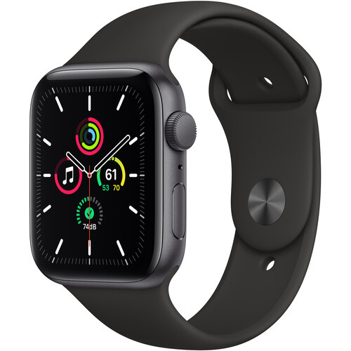 Apple Apple Watch SE MYDT2LL (GPS, 44mm, Space Gray Aluminum, Black Sport Band) - Other - Lebanon