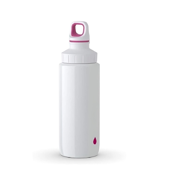 Tefal Tefal Drink2go Light Steel- Drop Pink 0,6L White Screw Lid | K3194512 - Home & Kitchen - Lebanon