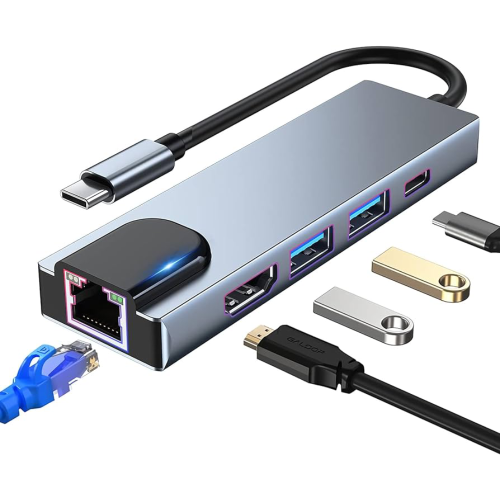 I-WAYS IWAYS 5-in-1 Type C Docking Station LAN + Type C + USB3*0.2 + HDMI | IW-TC21B - Computers & Tech - Lebanon