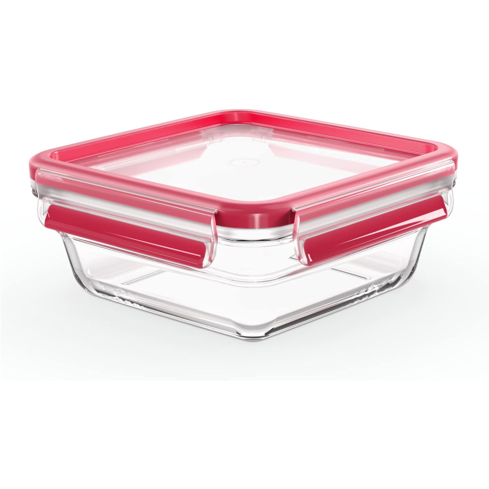 Tefal Tefal Masterseal Fresh Glass, Square Food Container, 0.8 L, Food Storage, Stackable, Oven and Freezer Safe | N1041410 - Home & Kitchen - Lebanon
