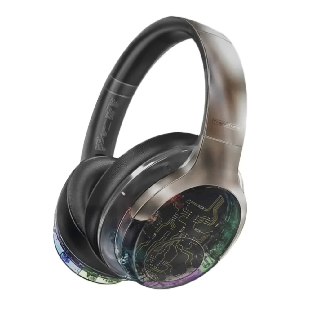 Promate Promate Transtune ANC Wireless Headphones With RGB - Gunmetal - Computers & Tech - Lebanon