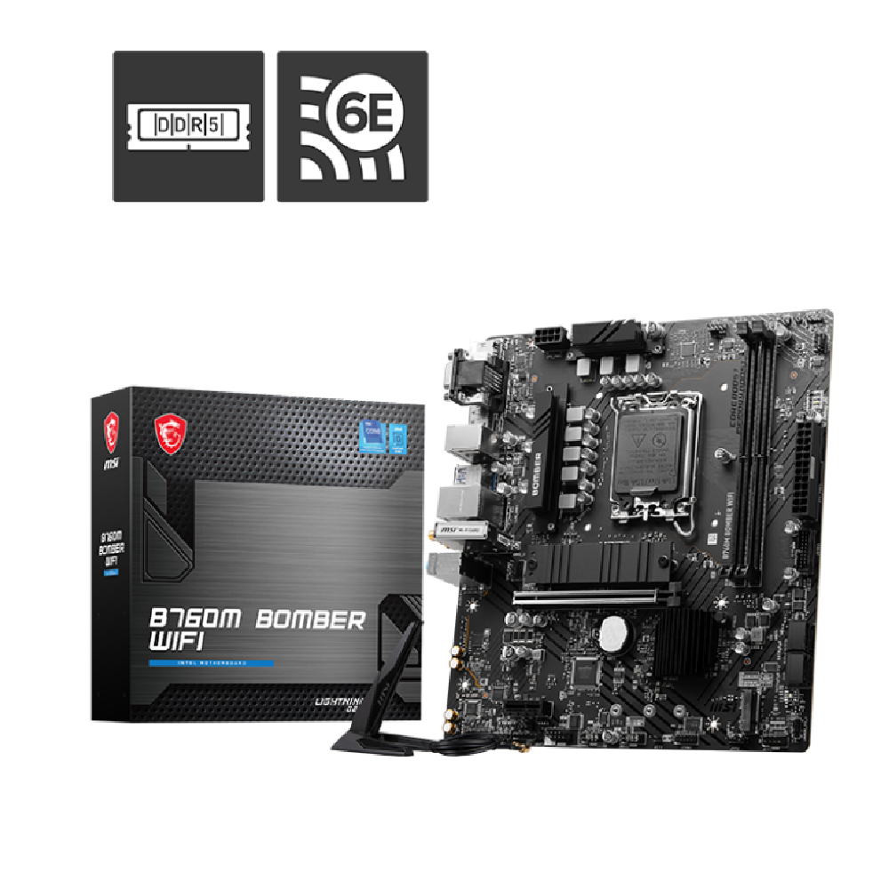 MSI MSI B760M Bomber WiFi Motherboard | B760M - 911-7D90-026 - Computers & Tech - Lebanon