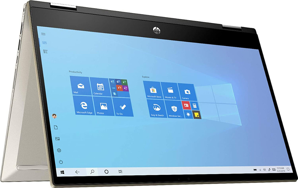 HP HP Pavilion 14 inch 14M-DW0023 x360 Touch Screen | Convertible Laptop, Intel Core i5-1035G1 1.0GHz, 8GB, 256GB SSD - Luminous Gold | 9GF08UA#ABA - Computers & Tech - Lebanon