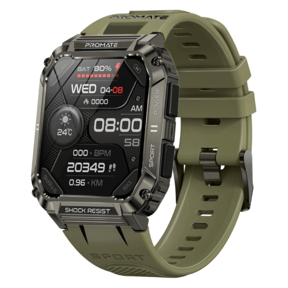 Promate Promate ActivLife Smartwatch with Wireless BT Calling | XWATCH-S19.MNG - Phones & Wearables - Lebanon