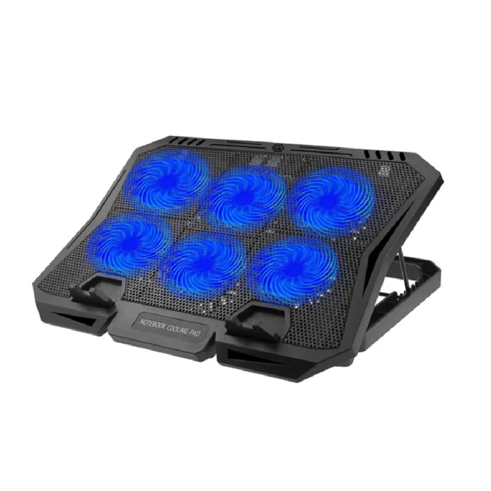Laptop Parts & Accessories Laptop Cooler X6B 6 Fans Blue Light With Fan | X6B - Computers & Tech - Lebanon