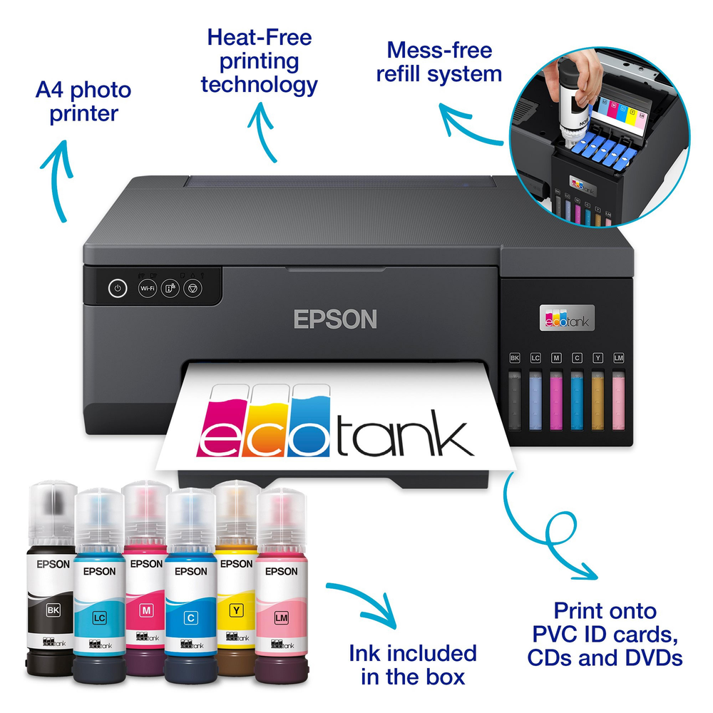 Epson EcoTank L8050 Wi-Fi Photo Printer | L8050