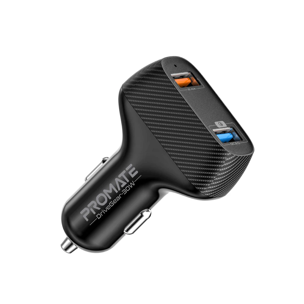 Promate Promate DriveGear-33W High Speed Dual USB Car Charger | DRIVEGEAR-33W - Phones & Wearables - Lebanon