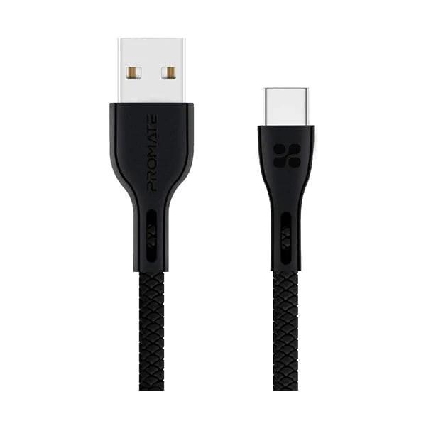 Promate Promate USB‐C Sync & Charge Cable with Fast Charging 2A Support,1.2M,Black| POWERBEAM-C. BLACK - Computers & Tech - Lebanon