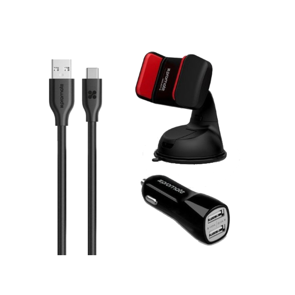 Promate Promate 3-in-1 Car Accessory Kit | CARKIT-HM - Phones & Wearables - Lebanon