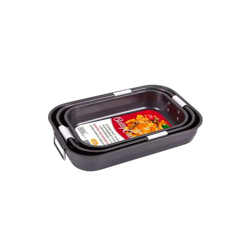 Betty Crocker Betty Crocker Roaster set - 3 Pcs | BC1053 - Home & Kitchen - Lebanon