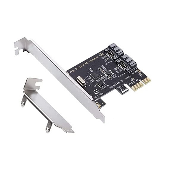 undefined PCI Express SATA 3.0 Controller Card, 2-Port PCIe to SATA III 6GB / s Built-in Adapter Converter, PCI-E to SATA 3.0 Disk Array Card,with Small Bracket and 2 SATA Cable Support SSD and HDD - Computers & Tech - Lebanon