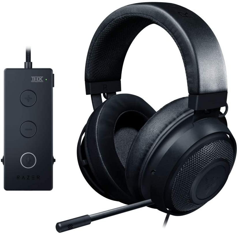 Razer Razer Kraken Tournament Edition THX 7.1 Surround Sound Gaming Headset: Retractable Noise Cancelling Mic - USB DAC - For PC, PS4, PS5, Nintendo Switch, Xbox One, Xbox Series X & S, Mobile – Black - RAZ0402051100R3U1 - Gaming - Lebanon