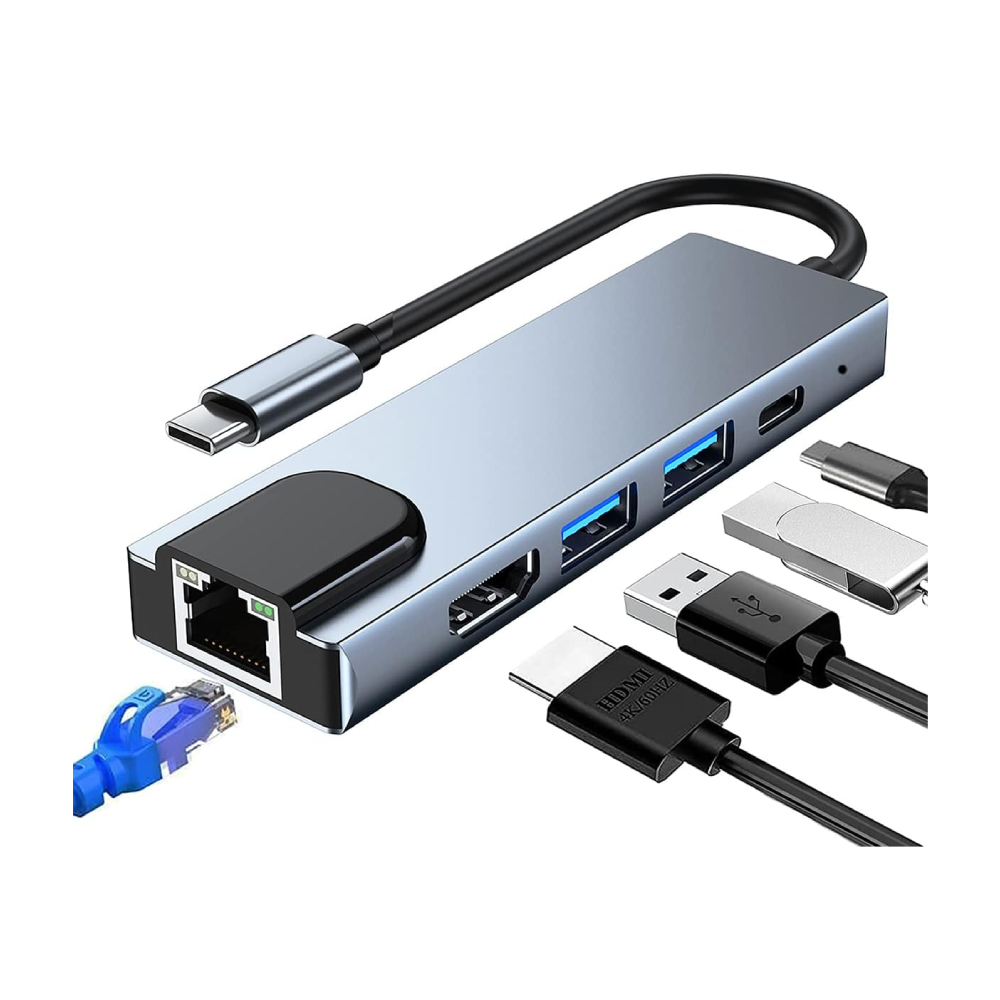 Adapter 5-in-1 Connector Hub | BYL-2007 - Computers & Tech - Lebanon