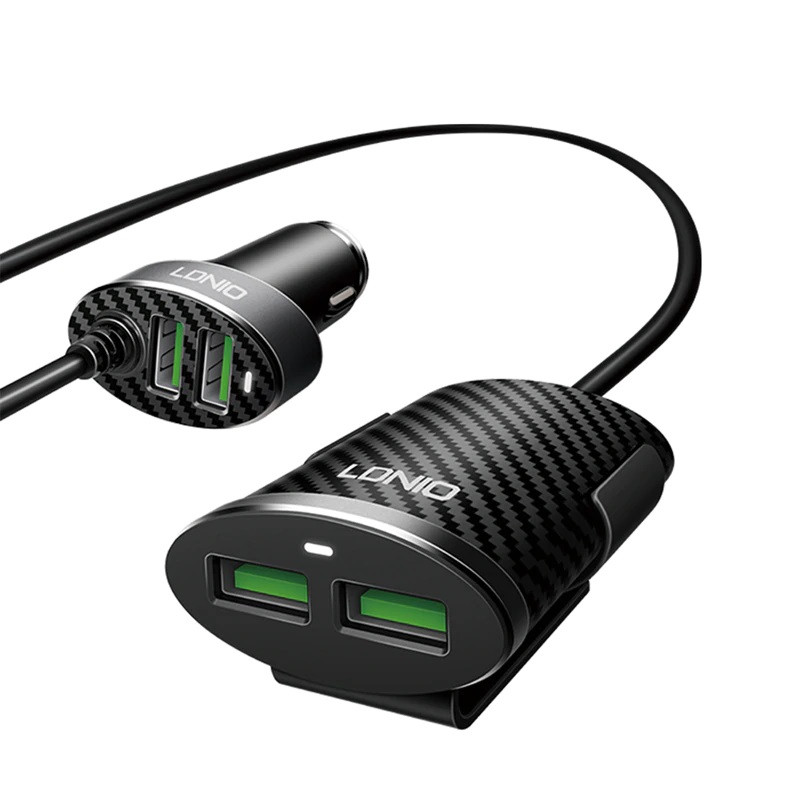 LDNIO LDNIO C502 4 USB Port Sharing 5.1A Electric Phone Car Charger With One Meter Cable Connect For Charging Mobile Phone - Computers & Tech - Lebanon