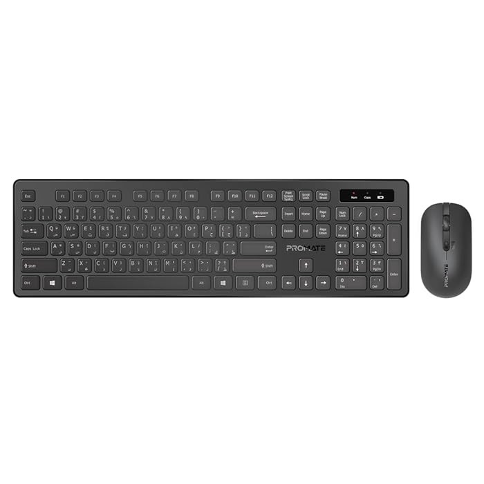 Promate Promate Wireless Keyboard and Mouse Combo | PROCOMBO-13.E/A - Computers & Tech - Lebanon
