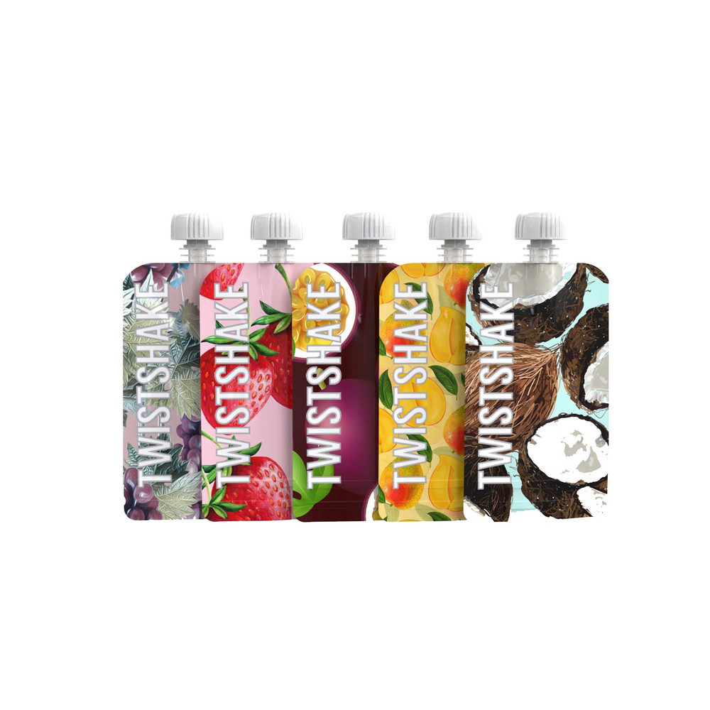 Twistshake Twistshake 5x Squeeze Bag 100ml Fruit | 78616 - Home & Kitchen - Lebanon