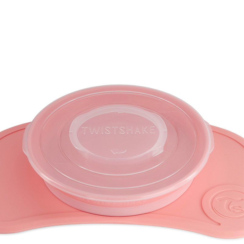Twistshake Twistshake Click-Mat Mini + Plate Pastel Pink | 78439 - Home & Kitchen - Lebanon