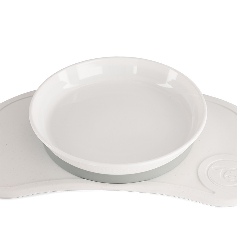 Twistshake Twistshake Click-Mat Mini + Plate Pastel White | 78443 - Home & Kitchen - Lebanon