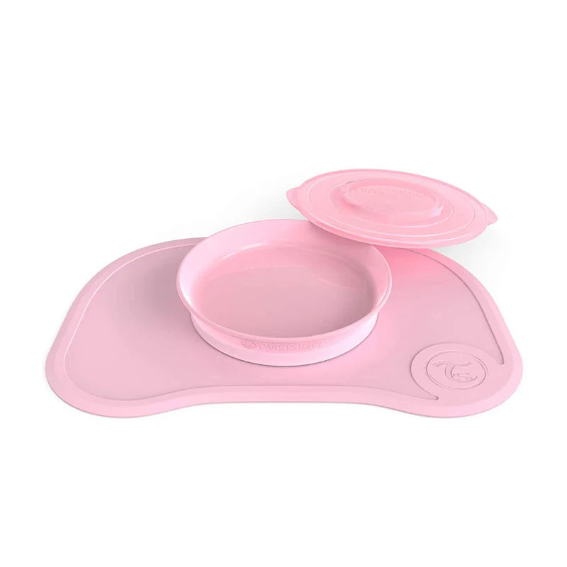 Twistshake Twistshake Click Mat + Plate 6+m Pastel Pink | 78129 - Home & Kitchen - Lebanon